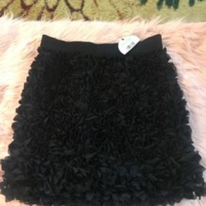 Giambattista Valli black flower texture mini skirt